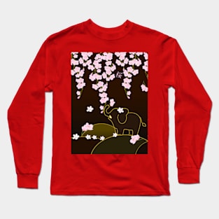 Ele and the cherry blossoms Long Sleeve T-Shirt